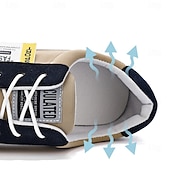 billiga Herrsneakers-Herr Sneakers PU Läder Nylon Andningsfunktion Bekväm Halksäker Snörning Brun Grå Sommar Vår