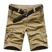 cheap Classic-Men&#039;s Cargo Shorts Shorts Summer Shorts Multi Pocket Flap Pocket Camo Comfort Wearable Knee Length Outdoor Sport Daily Fashion Casual Black Yellow