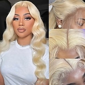 cheap Human Hair Lace Front Wigs-613# Blonde Human Hair Wig Front Lace 13*4 Body Wave Human Hair Lace Wig 150% Density For Black Women