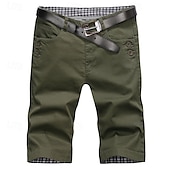 cheap Work Shorts-Men&#039;s Dress Shorts Work Shorts Golf Shorts Pocket Plain Comfort Breathable Knee Length Outdoor Business Sports Casual Black Wine