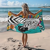 preiswerte Strandtuch-Sets-bedrucktes Strandtuch, leichte, schnelltrocknende, sandfreie Stranddecke, ideal für Reisen, Pool und den Einsatz im Freien
