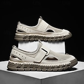 זול סנדלים חיצוניים-סנדלי גברים - עיצוב רשת נושם, סגנון נינוח לנסיעות יומיות והרפתקאות חוצות קלות