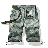 preiswerte Klassiker-Herren Cargo-Shorts Outdoor Shorts Camping-Shorts Shorts Freizeitshorts Mehrere Taschen Gerader Schnitt Batik Tarnung Feuchtigkeitsableitend tragbar Knielang Outdoor Lässig Täglich Mode Klassicher
