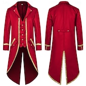 abordables Vêtements d&amp;#39;extérieur-Rétro Vintage Rococo Médiéval Manteau Smoking Queue-de-pie Homme Royal Halloween Carnaval Soirée LARP Foire de la Renaissance Adulte Manteau Toutes saisons