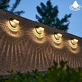 cheap Outdoor Wall Lights-Solar Fence Lights Outdoor Waterproof Garden Lights Solar Wall Lights for Fence Yard Villa Garden Garage Deck Stairs Landscape Decoration