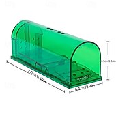 ieftine combaterea dăunătorilor-Cușcă reutilizabilă din plastic pentru capcană pentru șoareci, cutie umană de prindere a șobolanilor pentru uz interior în exterior, instrument non-toxic pentru controlul rozătoarelor pentru grădina