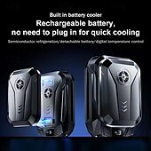 cheap Universal Accessories-SL14 Mobile Phone Cooler with Removable 1500mAh Battery Semiconductor Cooling Fan and LED Temperature Display for Gaming