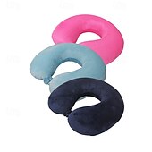 cheap Bedding Accessories-Neck Pillow for Traveling, Upgraded Travel Neck Pillow for Airplane 100% Pure Memory Foam Travel Pillow for Flight Headrest Sleep, Portable Plane Accessories