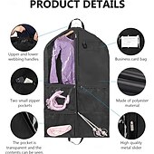 ieftine Sac pentru îmbrăcăminte și husă-geantă de îmbrăcăminte pentru copii cu 5 buzunare, husă de depozitare pentru costume scurtă pliabilă din material textil 210d, geantă de îmbrăcăminte lavabilă, rezistentă la praf, pentru spectacole,