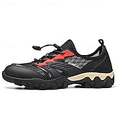 preiswerte Sneaker für Herren-Herren Sneaker Upstream-Schuhe Canyoning Lässig Outdoor PU Leder Netz Atmungsaktiv Bequem Rutschfest Schnürung Schwarz Braun Khaki Sommer Frühling