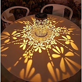 abordables Éclairage paysager-1 lanterne solaire d&#039;extérieur étanche, projection de fleurs et de libellules, éclairage d&#039;ambiance pour jardin, pelouse, paysage