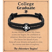 cheap Graduation Season-2 PC Cross Braided Rope Bracelet for Men Boys Christmas Valentines Graduation Easter Christian Baptism Gifts Couple