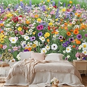 preiswerte Landschaftsteppich-Landschaft Kleine Margerite Wandteppich Großer Wandteppich Wandgemälde Dekoration Foto Hintergrund Decke Vorhang Wohn Schlaf Wohnraum Dekoration