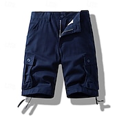 preiswerte Klassiker-Herren Cargo-Shorts Shorts Sommershorts Mehrere Taschen Klappentasche Einfach Komfort tragbar Knielang Outdoor Sport Täglich Mode Lässig Schwarz Gelb