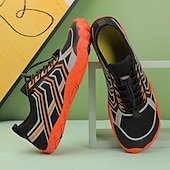 abordables Zapatillas Informales-Hombre Zapatillas de deporte zapatos descalzos Antideslizantes Barranquismo Casual Cuero PU Malla Transpirable Cómodo Antideslizante Cordones Negro / Rojo Negro Azul Real Verano Primavera