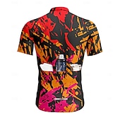 economico Maglie da uomo-Per uomo Maglia da Ciclismo Grafico Geometrico Manica Corta Bicicletta Maglietta Top con 3 tasche posteriori Resistente ai Raggi UV Asciugatura Rapida Cerniera Frontale Strisce Riflettenti Gli sport