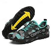 voordelige Casual Sneakers-Voor heren Sneakers Rivierschoenen Canyoning PU Leder Netstof Ademend Comfortabel Anti-slip Veters Zwart Donker paars Blauw Zomer Lente