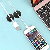 olcso Tárolás és rendszerezés-50db öntapadó kábelrendező klipek kábelkezelő vezetéktartó usb töltő adatvonal orsó csévélő falra szerelhető kampók