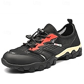 preiswerte Sneaker für Herren-Herren Sneaker Upstream-Schuhe Canyoning Lässig Outdoor PU Leder Netz Atmungsaktiv Bequem Rutschfest Schnürung Schwarz Braun Khaki Sommer Frühling
