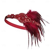 olcso Kiegészítők és még sok más-1920-as évek A nagy Gatsby Flapper fejpánt Gyöngyös karkötő Fülbevaló A nagy Gatsby Toll Retro Csillogó glitter Kristály / Strassz Női Farsang Valentin nap Álarcos mulatság Party estélyi viselet