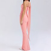 levne Plesové šaty-Mořská panna  trumpet quinceanera šaty elegantní šaty svatba svatební hosté dlouhé do podlahy bez rukávu bezramenné polyesterové bez zad s nařasením