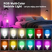 economico Luci del disco-1 pz. Lampada E27 con testa di ricarica magnetica, piccola luce notturna, telecomando staccabile, lampada da comodino, luce da parete, temporizzazione regolabile, interfaccia tipo C.