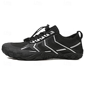 abordables Zapatillas Informales-Hombre Zapatillas de deporte zapatos descalzos Antideslizantes Barranquismo Casual Cuero PU Malla Transpirable Cómodo Antideslizante Cordones Negro / Rojo Negro Azul Real Verano Primavera
