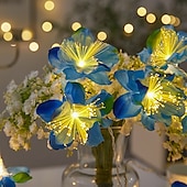 economico Strisce LED-Luci a LED a forma di fiore, stringa di luci fatate a LED da 2 m, 10 LED alimentati a batteria per Natale, Ringraziamento, San Valentino, giardino estivo, balcone, decorazione per feste