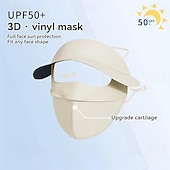 cheap Home Wear-Summer Sunscreen Ice Silk Breathable Mask Anti-ultraviolet Simple Black Glue Brim Eye Protection