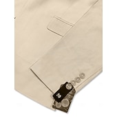 abordables Costumes d&amp;#39;affaires-Pour des hommes Costumes en lin Mariage à la plage Occasionnel Bleu Poudré Beige Été Costume / Tailleur Revers Cranté Formel Couleur Unie Coupe Standard 2 pièces Simple boutonnage un bouton
