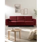 abordables Funda de sofá-Funda de sofá de terciopelo acolchado de color liso, protector de muebles