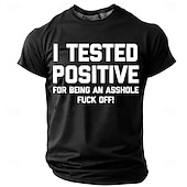 preiswerte Lustige T-Shirts für Männer-Herren Sarkasmus Unhöflich T Shirt Kurzarm T-Shirt 3D-Druck Rundhalsausschnitt Hemd Mode Täglich Basic Straße Lässig Täglich Schwarz Rote Blau Sommer Frühling Ganzjahres Bekleidung S M L XL XXL XXXL