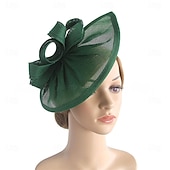 economico Fascinatori-Copricapo fedora di lino matrimonio festa serale tea party corsa dei cavalli cocktail vintage carino con copricapo floreale