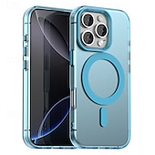 billige iPhone-etuier-Magnetisk adsorpsjonsdeksel AirTag iPhone 16/15/14/13/12 Pro Max Plus PC Metall sjokkbeskyttende bakdeksel med trådløs lading og kamerabeskyttelse
