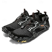 voordelige Herensneakers-Voor heren Sneakers Rivierschoenen Canyoning Casual Dagelijks PU Leder Netstof Ademend Comfortabel Anti-slip Veters Zwart Bruin Groen Zomer Lente