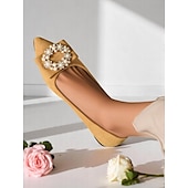 cheap Women&#039;s Flats-Women&#039;s Black Pointed-Toe Flats with Pearl Bow Accent - Elegant Suede Ballet Shoes for Casual Dates and Everyday Outfits