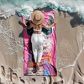 preiswerte Strandtuch-Sets-bedrucktes Strandtuch, leichte, schnelltrocknende, sandfreie Stranddecke, ideal für Reisen, Pool und den Einsatz im Freien
