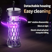 abordables Répulsifs électriques anti-moustiques-Lampe répulsive de moustiques par inhalation à choc électrique répulsif photocatalyseur USB piège à moustiques pour chambre à coucher