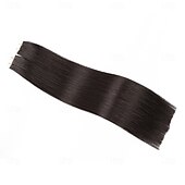 abordables Extensions Adhésives-Extensions de cheveux humains Remy à bande adhésive noire, cheveux lisses et sans couture, 18 pouces, 50 g, 20 pièces