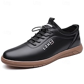 baratos Casual-tênis casual bege com cadarço para homens - calçados confortáveis para o dia a dia para passeios casuais