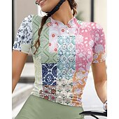 abordables Maillots de mujer-Mujer Maillot de Ciclismo Manga Corta Bicicleta Maillot Camiseta con 3 bolsillos traseros Filtro Solar Resistente a los rayos UV Transpirable Secado rápido Verde Deportes Ropa