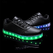 cheap Men&#039;s Sneakers-Gold LED Light Up Sneakers for Men and Women – USB Rechargeable Shiny Party Shoes with Glow Sole for Dancing, Festivals, Nightclubs, and Halloween