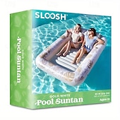 cheap Pools, Hot Tubs &amp; Supplies-Air drying sun pool lounge chair float 85 x 57 oversized pool float for adults with pillows 4-in-1 sun drying bathtub float water blowing balloon pool suitable for summer water party games
