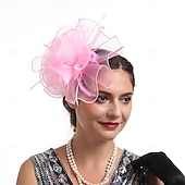 levne Fascinátory a klobouky-Čelenka Organza 30. léta Svatební Večerní oslava Čajový dýchánek Dostih koktejl Elegantní Vinobraní Roztomilý S Květiny Přílba Pokrývky Hlavy
