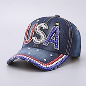 cheap Accessories-250th Anniversary USA Hat USA Flag Casual Adults' Men's Women's Semiquincentennial Masquerade Independence Day / the Fourth of July Casual Festival Dress Up