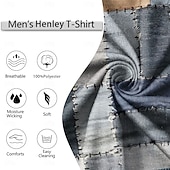 abordables Geométrico-Hombre Retazos Cosecha Camiseta sin mangas Henley Shirt Sin Mangas Vintage Moda Design Exterior Casual Diario Verano Primavera &amp; Otoño Gris Azul Verde Caqui Henley Camiseta Henley