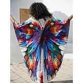 billige Kjoler-Halloween Kjoler Kaftan Stolthet Regnbue Fritid Voksne Dame Halloween Karneval Pride-parade Pride måned Enkle Halloween-kostymer Kle deg opp