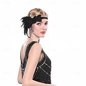 olcso Kiegészítők és még sok más-1920-as évek A nagy Gatsby Flapper fejpánt Gyöngyös karkötő Fülbevaló A nagy Gatsby Toll Retro Csillogó glitter Kristály / Strassz Női Farsang Valentin nap Álarcos mulatság Party estélyi viselet