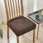 abordables Funda para silla de comedor-Fundas elásticas para asientos de sillas de comedor, fundas suaves, extraíbles y lavables para sillas de comedor, funda protectora para asientos de comedor