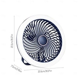 voordelige Campingverlichting en lantaarns-1 st. multifunctionele ventilatorlamp, verticaal hangend, drievoudig gebruik, drie dimstanden, airconditioning, afstandsbediening met USB-oplaadfunctie, kantoor, kamperen, thuisgebruik